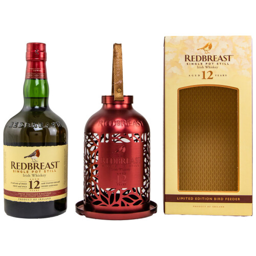 Redbreast 12 YO Birdfeeder Irish Whiskey Geschenk-Set | Irischer Whiskey Single Pot Still | Triple Distilled - 40% 0,70l