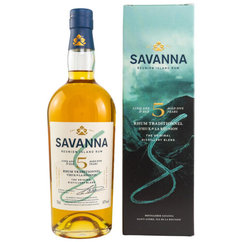 Savanna 5 Jahre Reunion Island Rum - Rhum Vieux Traditionnel 43% - 0.70l
