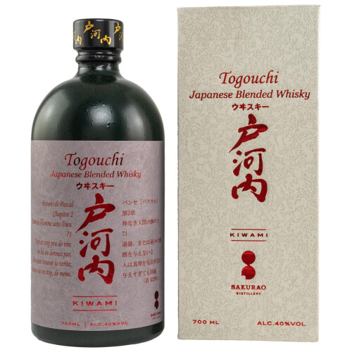 Togouchi Kiwami Japanese Blended Whisky in Geschenkverpackung 40% vol. 0.7l