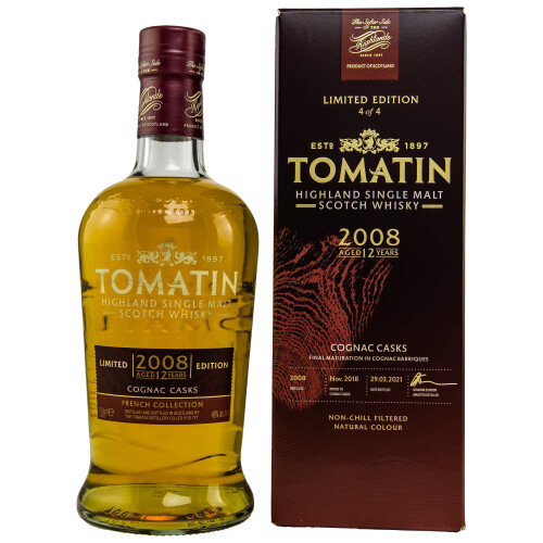 Tomatin 2008/2021 - 12 Jahre Cognac Edition French Collection - Single Malt Scotch Whisky