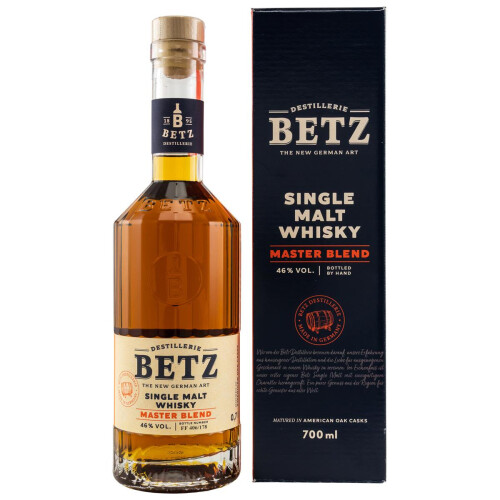 Betz Destillerie Single Malt Whisky Master Blend in Geschenkverpackung 46% 0.70l