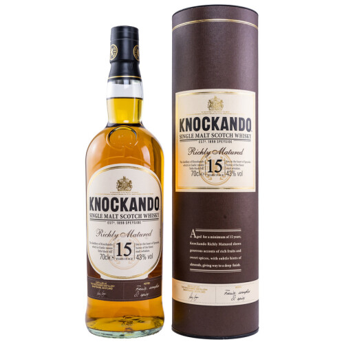 Knockando 15 YO Richly Matured Single Malt Whisky Schottland in Tube 43% 0.70l