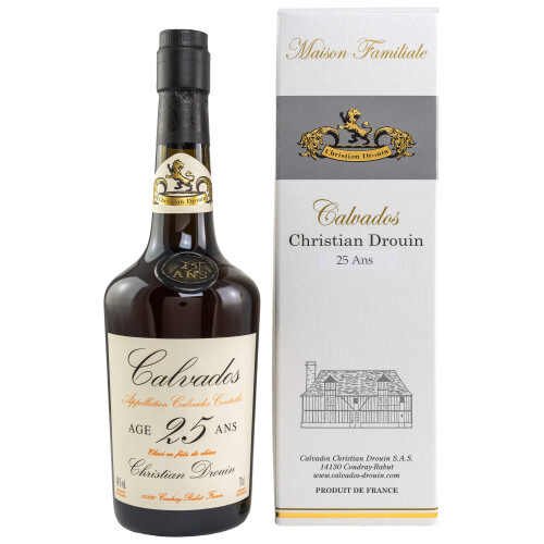 Christian Drouin 25 Jahre Calvados A.O.C in Geschenkverpackung 40% vol. 0.70l