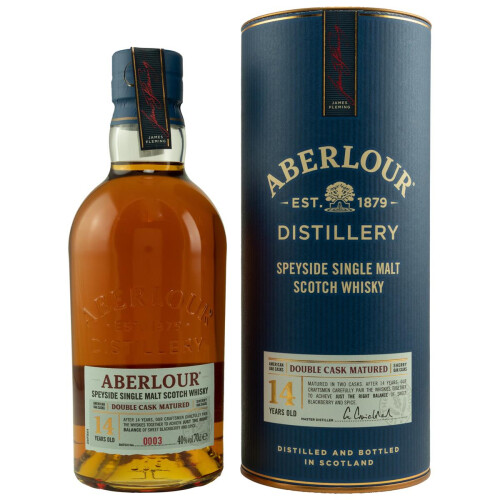 Aberlour 14 Jahre Double Cask Single Malt Whisky in Tube 40% vol. 0.70l