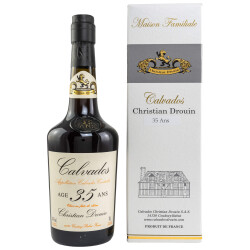Christian Drouin 35 Jahre Calvados A.O.C in Geschenkverpackung 40% vol. 0.70l