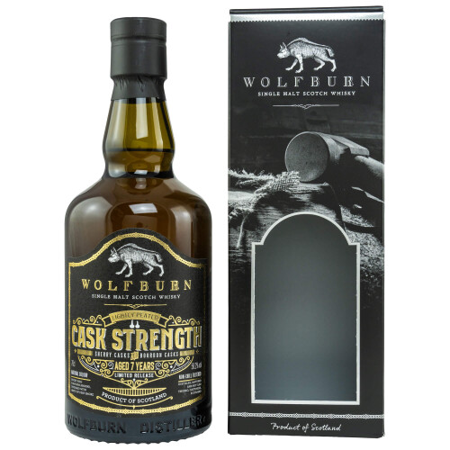 Wolfburn Cask Strength 7 YO Lightly Peated Whisky