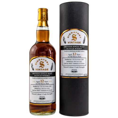GlenAllachie 2009/2022 - 12 Jahre Sherry Butt Signatory Vintage - Single Malt Scotch Whisky by Kirsch