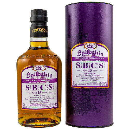 Ballechin 15 Jahre SBCS Batch 2022/#1 Oloroso Sherry Butts 58,9% 0.7l