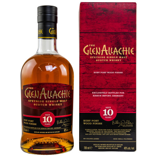 GlenAllachie 10 Jahre Ruby Port Wood Finish Whisky 48% 0,70l