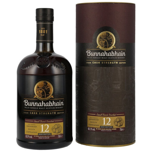 Bunnahabhain 12 Jahre Cask Strength Edition 2023 Whisky 60,1% 0,70l