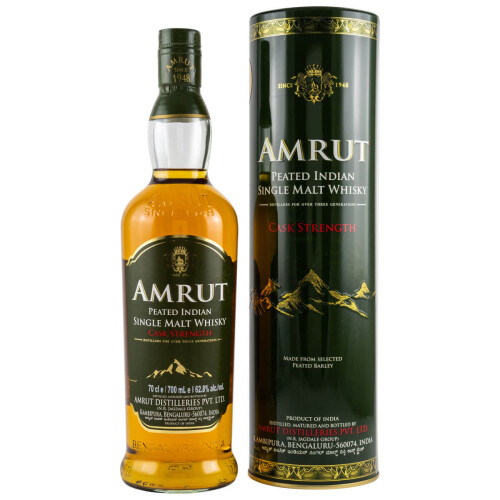Amrut Peated Malt Cask Strength Whisky 62,8% vol. 0,70l