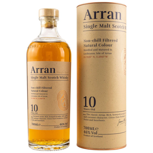 Arran 10 Jahre | Schottland Whisky | Single Malt Scotch | Isle of Arran |  Tube - 46% 0.7l