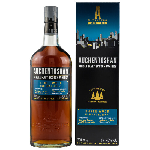 Auchentoshan Three Wood Lowland Single Malt Whisky 43% 0.70l