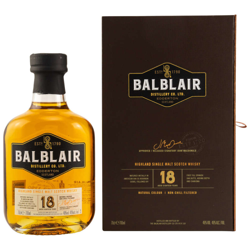 Balblair 18 Jahre Speyside Single Malt Whisky Schottland... (176,43 € pro 1 l)