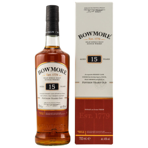 Bowmore 15 Jahre Sherry Cask | Islay Single Malt Whisky 43% vol. 0,70l