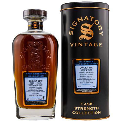 Caol Ila 12 Jahre Vintage 2010 Signatory Cask Strength #102 Whisky 57% 0,70l