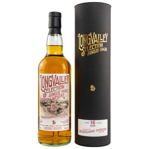 Craigellachie LongValley Selection 16 Jahre 2005/2021 Sherry Butt #2 Speyside Single Malt Whisky in Tube 50% 0.70l