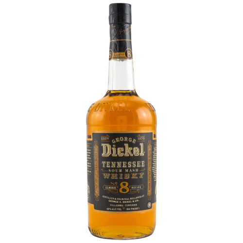George Dickel Tennessee Whisky Black No.8 Sour Mash 40% 1,0l