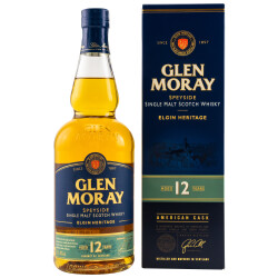 Glen Moray 12 Jahre | American Cask | Schottland Whisky | Speyside Single Malt | Elgin Heritage | Geschenkbox- 40% 0.70l