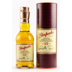 Glenfarclas 15 Jahre Speyside Single Malt Scotch Whisky Mini 46% - 0.20l in Geschenkverpackung - Süß, Sherry, Malz und einen Hauch von Rauch