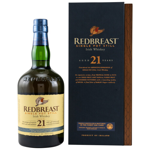 Redbreast 21 Jahre Irischer Whiskey | Triple Distilled Single Pot Still | Matured in Finest Oak Casks - 46% 0.70 l