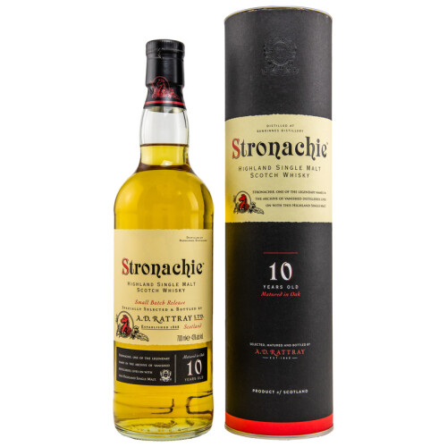 Stronachie 10 Jahre A.D. Rattray Schottischer Single Malt Whisky 43% 0.7l