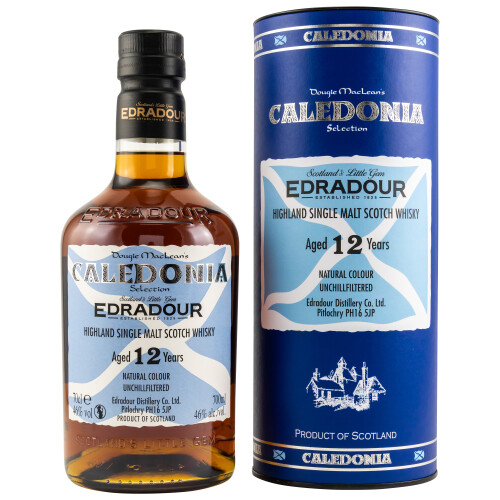 Edradour Whisky | Caledonia Selection | 12 Jahre | Highland Single Malt Scotch | Dougie MacLeans | Natural Colour | 46% Vol. 0,70l