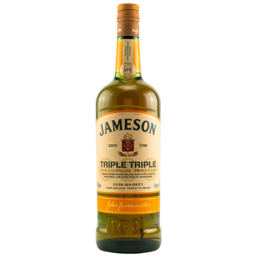 Jameson Whiskey Triple Triple | Triple Distilled - Triple Cask | Irish Whiskey | Sherry, Bourbon & Malaga Casks
