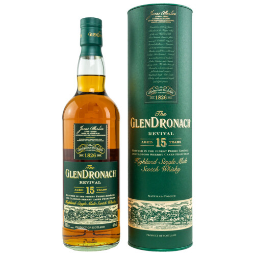 Glendronach 15 YO Revival Speyside Single Malt Whisky 46% 0,70l