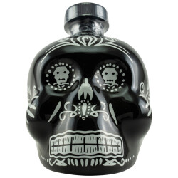 Kah Tequila Anejo Mexico | 100% de Agave | Totenkopf Flasche schwarz | Agavenschnaps Mexico - 40% 0.7l