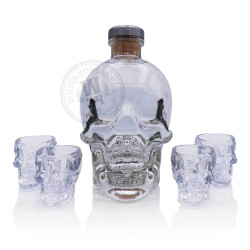 Crystal Head Vodka Set mit 4 Shotgläsern