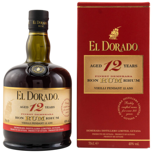 El Dorado 12 Jahre Demerara Rum 40% 0.70l