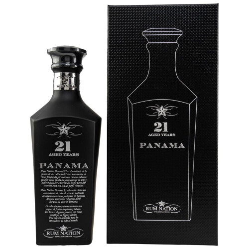 Rum Nation Panama 21 Jahre Black Decanter 40% vol. 0,70l