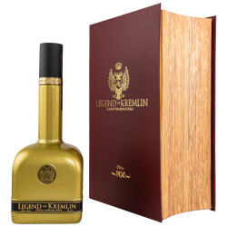 Legend of Kremlin Vodka De Luxe goldene Flasche + rotes Buch 40% 0.7l