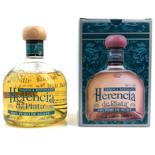 Herencia de Plata Tequila Reposado | 100% puro de Agave | 3-fach Destilliert | Agavenschnaps Mexico - 38% 0.70l