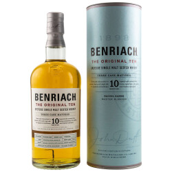 Benriach 10 Jahre The Original Ten | Schottischer Whisky | Speyside Single Malt mit Tube - 43% 0.70l