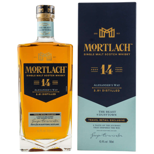 Mortlach 14 Jahre Alexanders Way | Travel Retail Exlusive Edition | Schottischer Whisky | Sherry & Bourbon Casks - 43,4% 0.70l