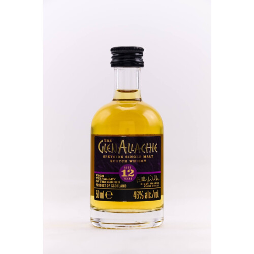 Glenallachie 12 Jahre Miniaturflasche Highland Single Malt Whisky Schottland - Sherry Cask 46% - 50ml)