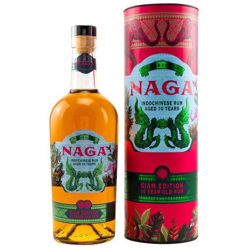 Naga Siam Edition 10 Jahre Rum aus Indonesien |  Asian Rum in Geschenkbox 40% 0,70l