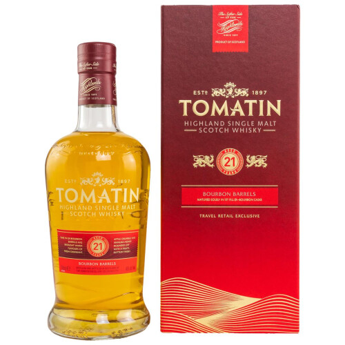 Tomatin 21 Jahre First Fill Bourbon Barrels - Single Malt Whisky Schottland 46% 0.70l